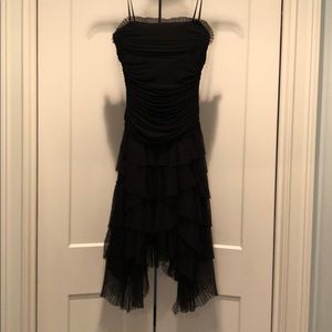 BCBG black strapless cocktail dress